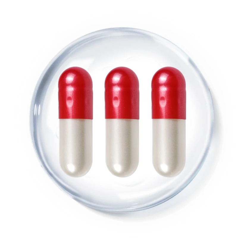 0# Red White Gelatin Capsules
